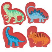 Wholesale - 4pk 9.9" Kids Dino Plate - Red Dino C/P 2, UPC: 789313022687